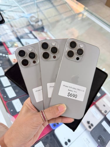 តម្លៃពិសេស​ iPhone 15 Pro Max 256G LL/A Esim សំនុំហ្ស៊ីន មួយទឹកអាមេរិក