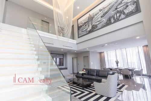 [ Video Viewing OK ] Luxury 4 Bedroom Penthouse Serviced Apartment For Rent in BKK1