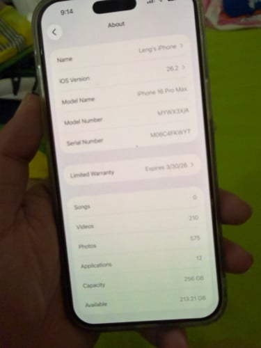 16 pro max ថ្មី 99%