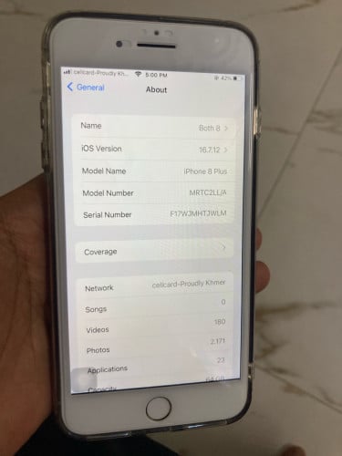 8plus ប្តូថ្មហើយ អេក្រង់ថ្មីអត់ស្កេន45$