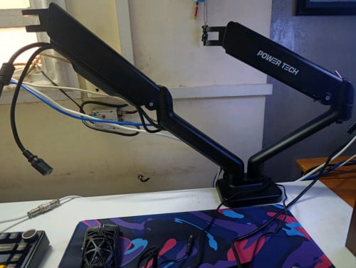 Power tech dual monitor arm