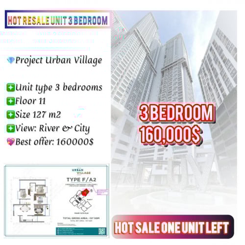 រកមិនបានទេ 3 បន្ទប់គេង លក់ខាត 50000$ ចំនេញលើគោក