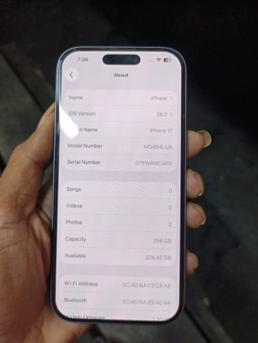 លក់ iPhone 17 LL/A 256G 99%