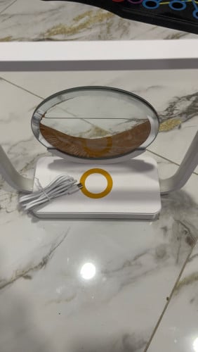 3D moving sand art Table lamp with Integrated Wireless Charging