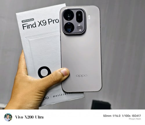 Find X9 Pro ក្រុមហ៊ុន 99.99% Full Set Box