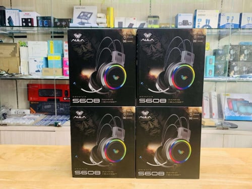 Headset Gaming Brand Aula S608 អីវ៉ាន់មាននៅក្នុងស្តុកថ្មីប្រអប់ធានា1ឆ្នាំ បងអាចធ្វើការកម្ម៉ង់បាន📩🙏