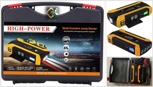 អាគុយកូវឡាន Portable Car Jump Start 89800mAh 4 USB Battery Jump Starter Car Jump Starter Power Bank