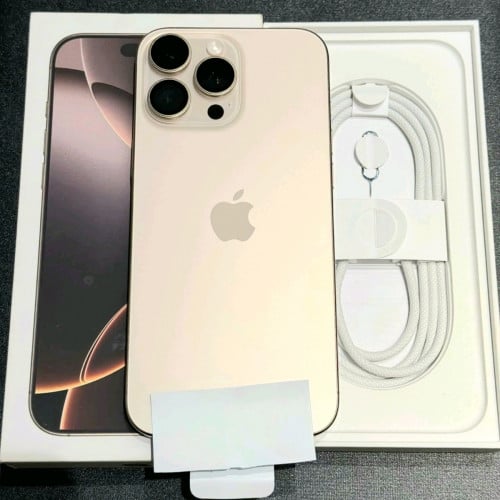 16 Pro Max ស្អាតដូចថ្មី99% ថ្ម100 នៅធានា8ខែ សាក70ដង X/A 256GB Fullest in box