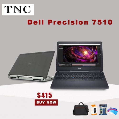 Dell Precision 7510 Core i7 6th RAM 32GB SSD 512 M2 +HD 1TB VGAB up to 18GB