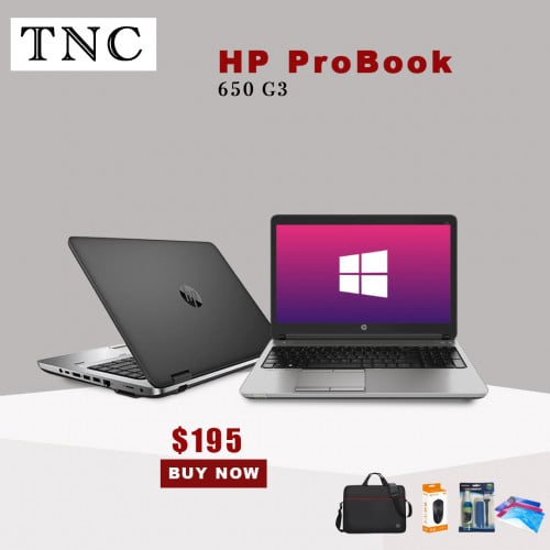 HP 650 G3 15.6-inch CPU : i7 7th RAM : 8GB SSD : 256GB VGA