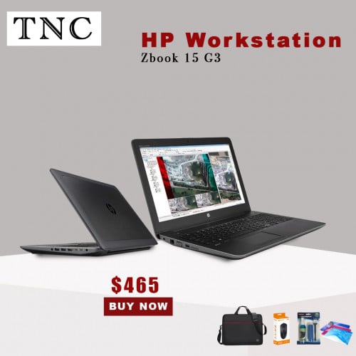 HP Workstation Zbook 15 G3 i7 6th RAM : 16GB SSD : 256GB + HD 500GB VGA AMD