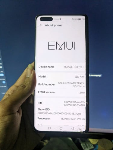 Huawei P40 Pro CH/ជាប់ IDប្រើបាន បែកស្រាំកញ្ចក់ ឆ្នូត1