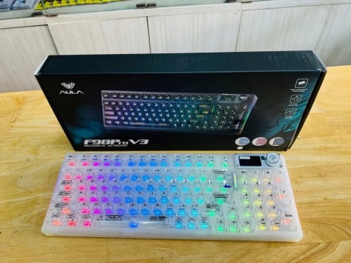 Keyboard Wireless Gaming Brand Aula F98 Pro V3 មាន2ពណ៌ មានការធានា1ឆ្នាំពេញ អីវ៉ាន់មាននៅក្នុងស្តុក📩