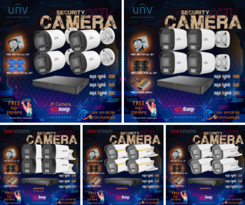 ដំឡើងកាំមេរ៉ាសុវត្ថិភាព​​ ជាច្រើនប្រភេទ គុណភាពល្អ 𝟏𝟎𝟎%