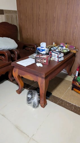 សាឡុងឈើបេងសុទ្ធ 100% អត់កាត់ត អត់ស្រក