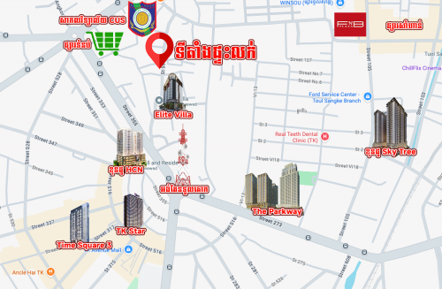 ផ្ទះអាជីវកម្ម 2ល្វែង សម្រាប់លក់ ជិតកាំកូសុីធី ១០០ម៉ែត្រ ពីអាផាតមិន Elite Villa