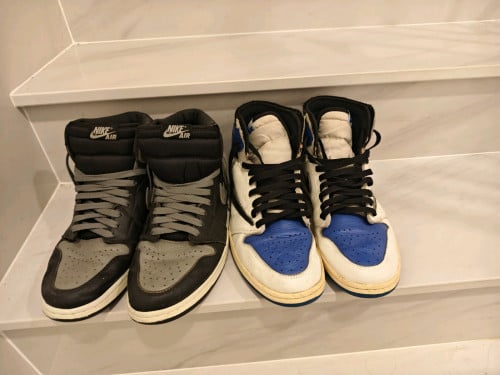 ស្បែកជើង Jordan 1 High Bundle (Shadow 1 High x Travis Scott Fregment High) Size 44