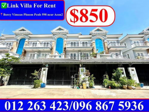 ✅ Link Villa for Rent in Borey Vimean Phnom Penh 598 near Aeon2