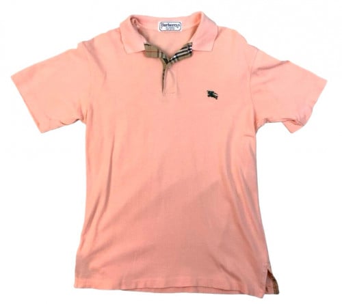 BURBERRY   VINTAGE 80s POLO SHIRT Size m kg 70ចុះ