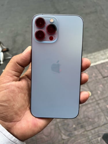 iPhone 13 Pro Max LL-128G ខ្ចីញ៉េញ សុីនសាណុំ ហ្វ្រុីផ្លុំ ថ្ម៩០%