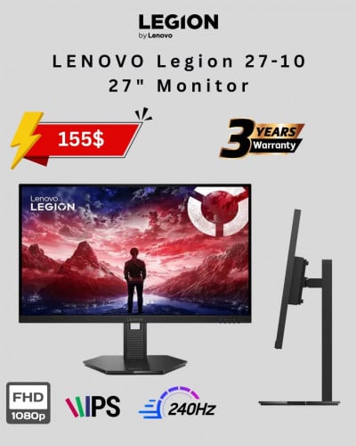 Lenovo 27" Legion 27-10 IPS WLED Monitor FHD (1920x1080) 240Hz