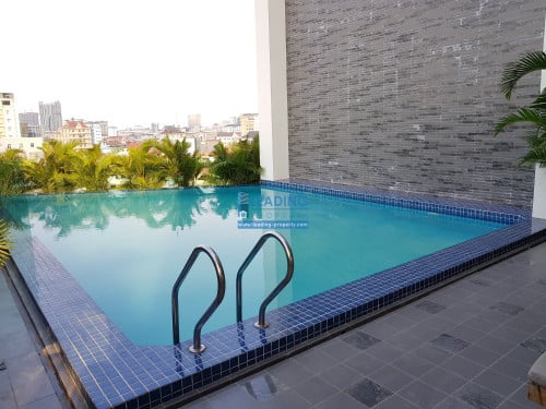 N725 | Swimming Pool, Gym, Modern Apartment 1 Bedroom in Toul Kork For Rent