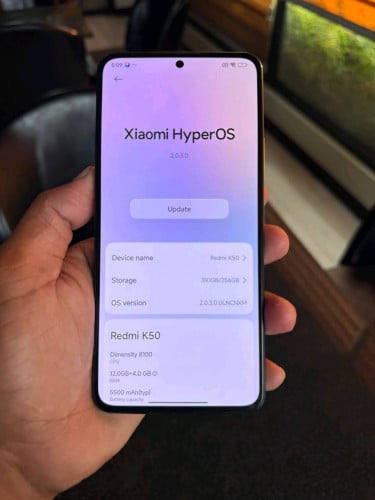 Redmi k50 sim2 ram8G 256G./ CH / អេក្រង់120 hz