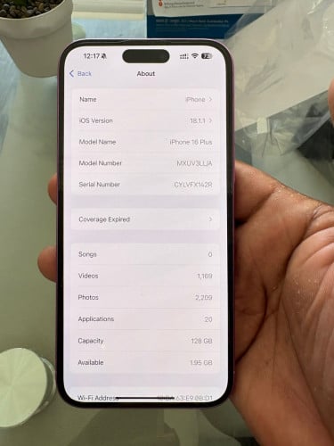 Resell iPhone 16plus LLA 256g original 100% 635$