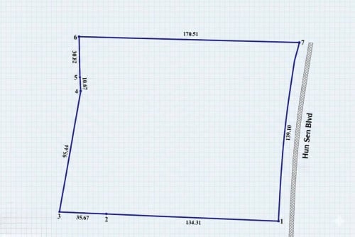 ដីលក់តាមបណ្តោយផ្លូវសម្តេចហ៊ុនសែន
