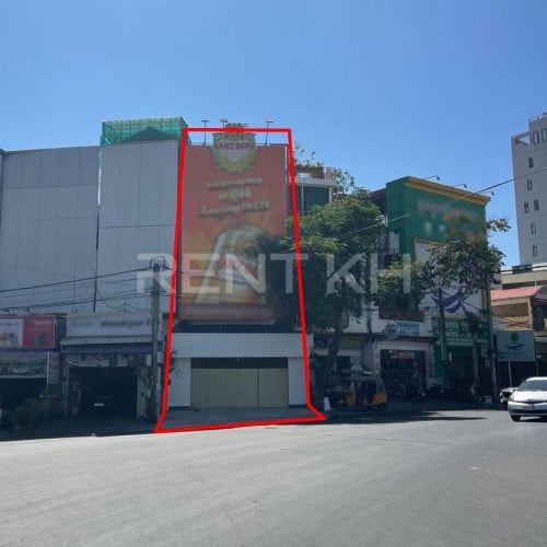 ផ្ទះអាជីវកម្មកែងសម្រាប់ជួលនៅម្ដុំពេទ្យលោកសង្ឃ ,ទឹកថ្លា / Shophouse for Rent at Tuek Thla