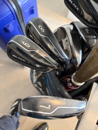 Cleveland Black set of Irons and Taylormade Driver for sale