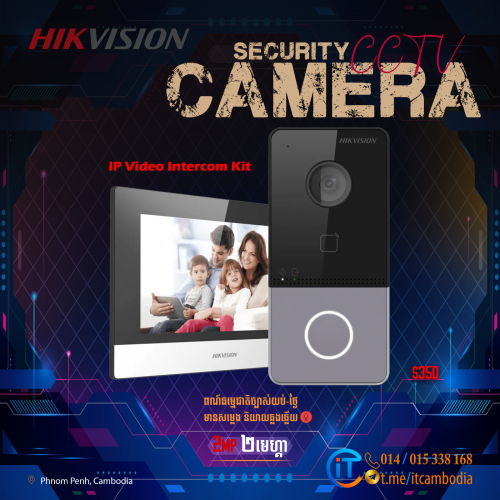 HIKVISION IP Video Intercom Kit គុណភាពល្អ 𝟏𝟎𝟎%