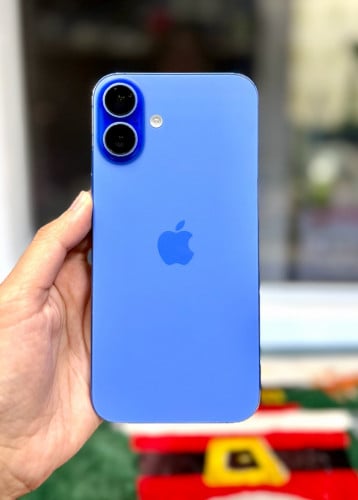 IPhone 16 Plus ទំហំផ្ទុក (128G) Model X/A តួស្អាត 97% Color Blue មានស្នាមអុចអេក្រង់បន្តិច