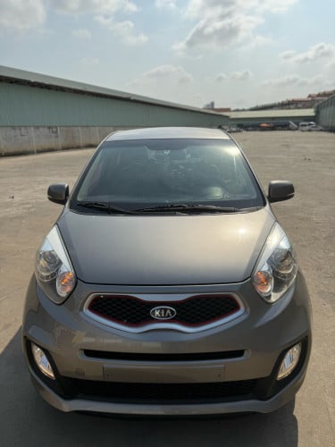 Kia morning 2012 fsport full smart key gray ក្រដាសពន្ឋថ្មី  ឡានស្អាត អត់បុកអត់ច្រេះ បង់រំលស់ងាយៗ