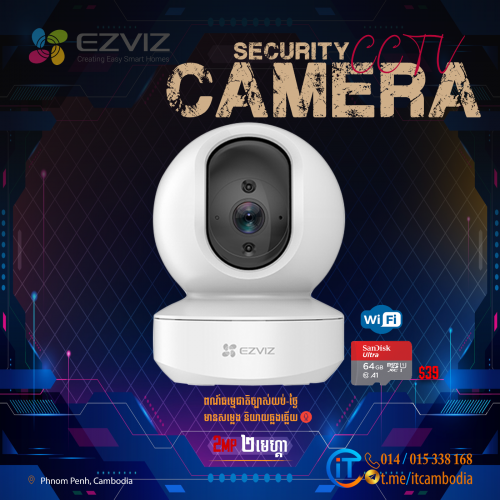 WiFi Camera EZVIZ ជាច្រើនប្រភេទ គុណភាពល្អ 𝟏𝟎𝟎%