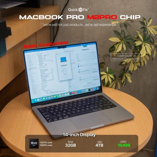 សម្រាប់អ្នក Fan 14-inch Display Spec ធំ Storage 4TB មិនដឹងដាក់អី កាលណាពេញទេ 😂 លឿនៗ មានកណត់បងបង