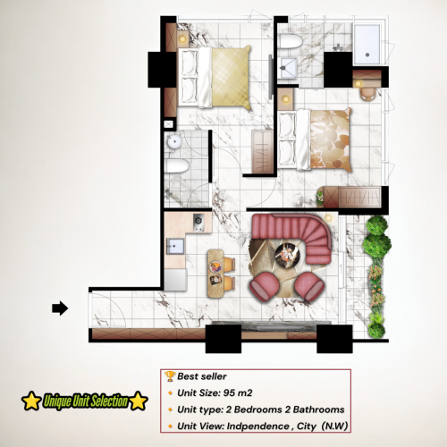 Condo 2 bedrooms for sale