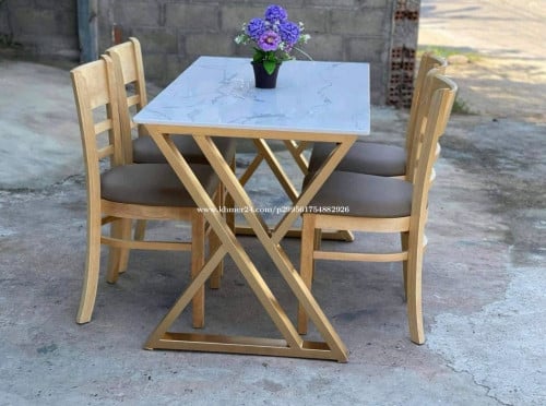 Dining set with four chairs available for sell