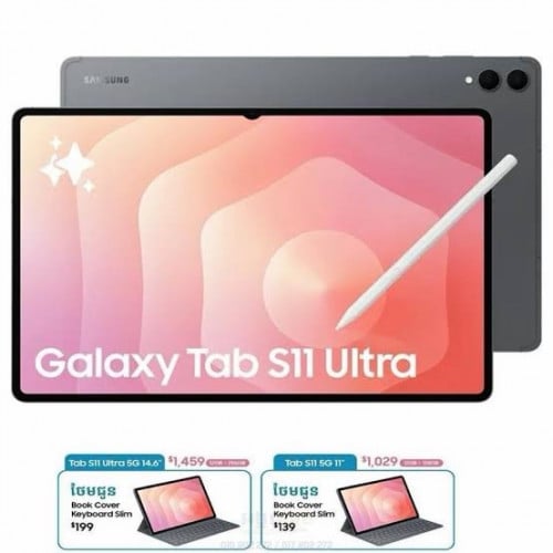 Galaxy tab S11 Ultra (12G/256G) new warranty 1year free Slim  keyboard cover