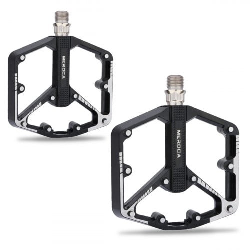 MEROCA Mountain Bike Pedals Aluminum DU+ Perrin Pedals Aluminum Pedals Footpegs