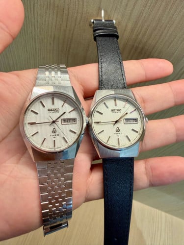 Original Rare Vintage SEIKO White Linen Dial Quartz Type II JDM 1978 - (Condition 80%)