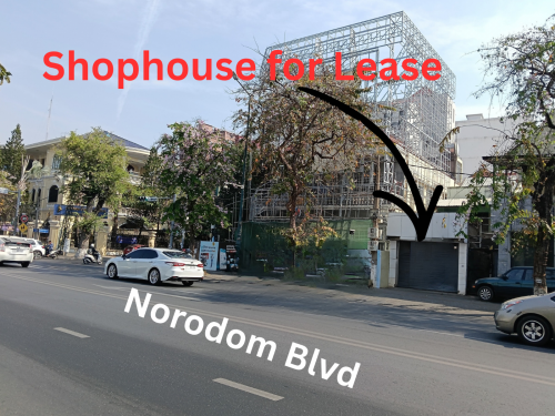 Shophouse for Lease Norodom Blvd