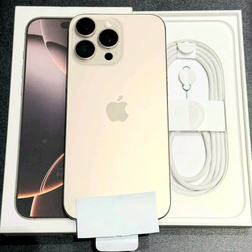 16 Pro Max ស្អាតដូចថ្មី99% ថ្ម100 នៅធានា8ខែ សាក70ដង X/A 256GB Fullest in box