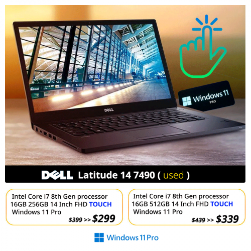 Dell Latitude 14 Touch (Core i7 , RAM 16GB ) Backlit key