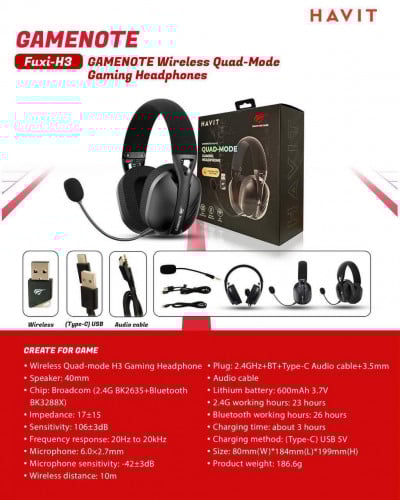 Headset Gaming Brand HAVIT មានការធានា1ឆ្នាំពេញ អីវ៉ាន់មាននៅក្នុងស្តុក បងអាចធ្វើការកម្ម៉ង់បាន📩
