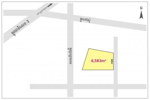 Land for Sale near National Road 3, Kandal Stoeung District