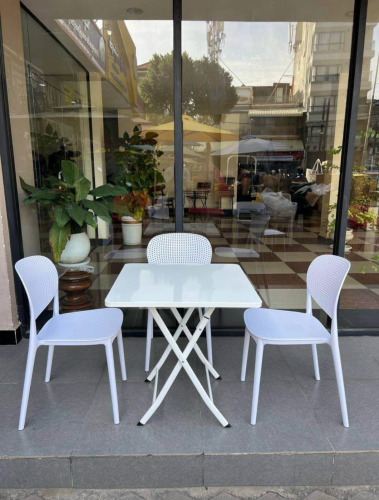 Plastic outdoor dining set