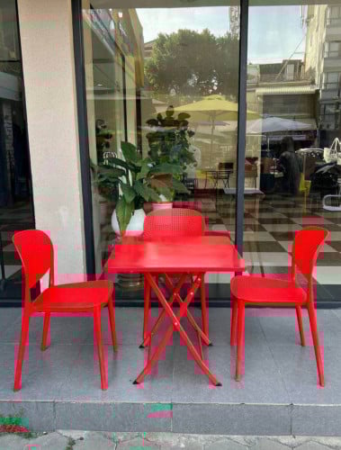 Plastic outdoor dining set