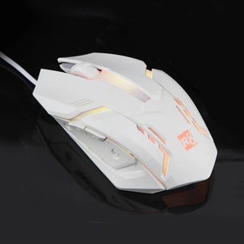 R8 – BackLit Gaming Mouse - 1632 – Wired, USB - White