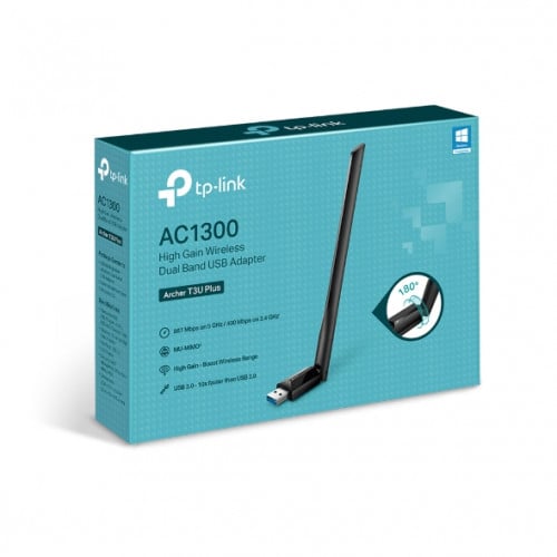 Tp-Link – Archer T3U Plus, AC1300 High Gain Wireless Dual Band USB Adapter